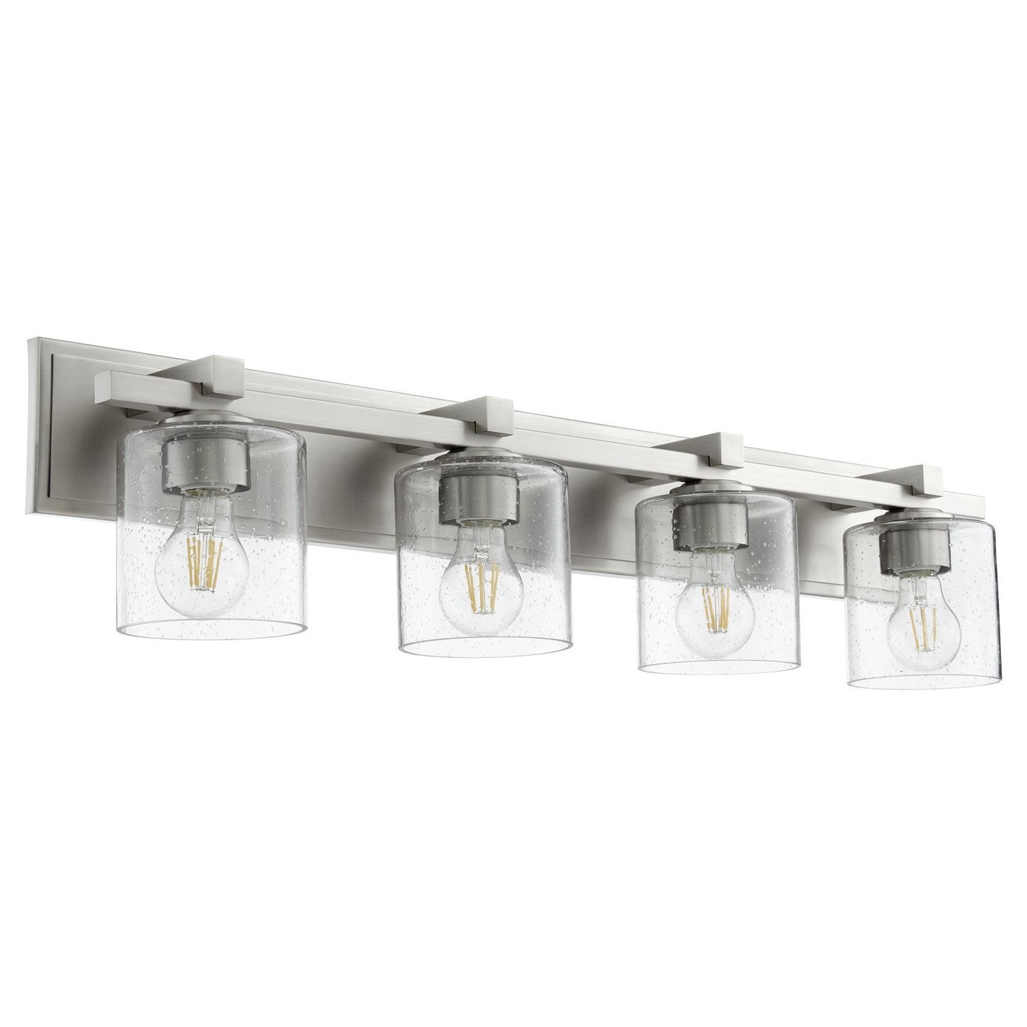 Quorum - 5369-4-265 - Four Light Vanity - 5369 Vanities - Satin Nickel w/ Clear/Seeded