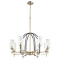 Quorum - 607-8-6980 - Eight Light Chandelier - Espy - Textured Black w/ Aged Brass