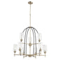 Quorum - 607-9-6980 - Nine Light Chandelier - Espy - Textured Black w/ Aged Brass