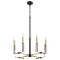 Quorum - 631-8-6980 - Eight Light Chandelier - Lacy - Textured Black w/ Aged Brass