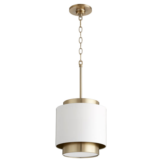 Quorum - 8010-0880 - One Light Pendant - Drum Pendants - Studio White