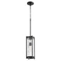 Quorum - 809-69 - One Light Pendant - Chisseled Pendants - Textured Black w/ Clear Chisseled Glass
