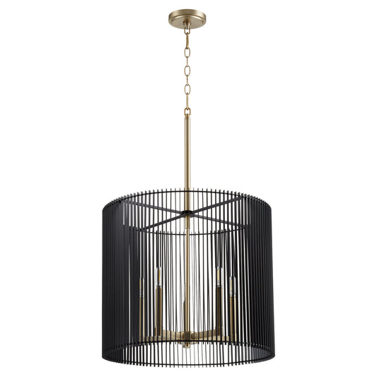 Quorum - 819-5-80 - Five Light Pendant - Finura - Aged Brass