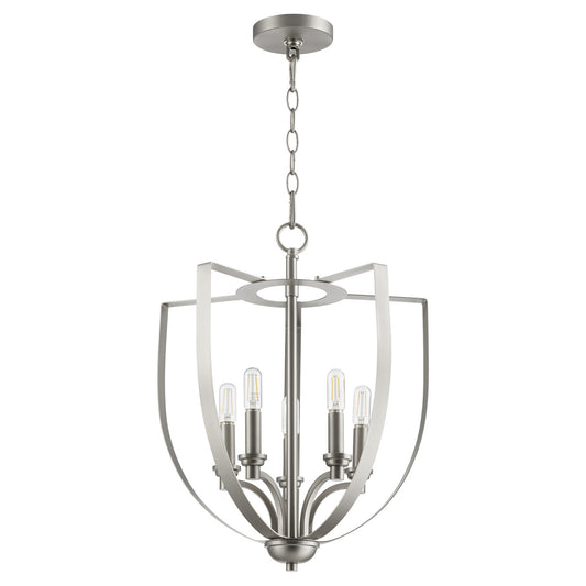 Quorum - 8202-5-65 - Five Light Entry Pendant - Dakota - Satin Nickel