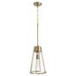 Quorum - 826-80 - One Light Pendant - Pylon Pendants - Aged Brass w/ Clear