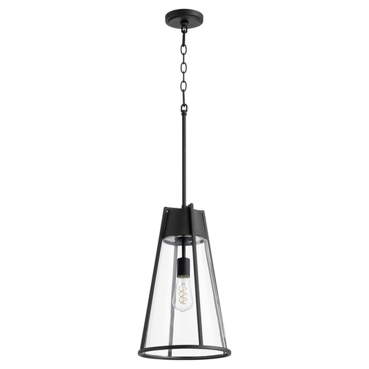 Quorum - 827-69 - One Light Pendant - Pylon Pendants - Textured Black w/ Clear