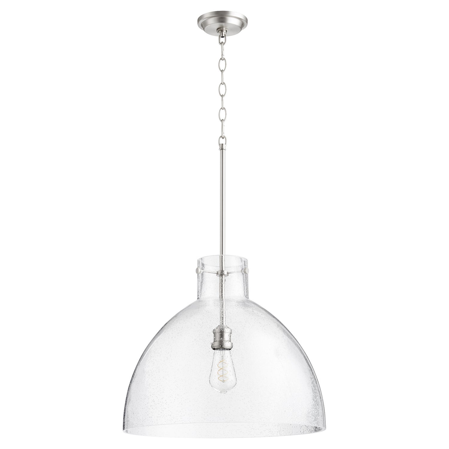 Quorum - 8932-65 - One Light Pendant - 8932 Seeded Pendants - Satin Nickel