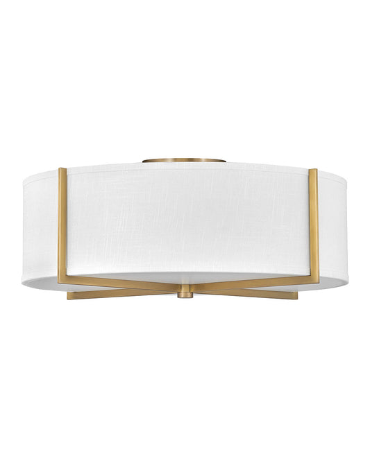 Hinkley - 41710HB - LED Foyer Pendant - Axis Off White - Heritage Brass