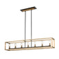 DVI Lighting - DVP28104MF+BR+GR-CL - Seven Light Linear Pendant - Sambre - Multiple Finishes And Brass And Graphite With Clear Glass