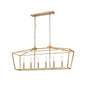 DVI Lighting - DVP30102MF+BR - Six Light Linear Pendant - Lundy'S Lane - Multiple Finishes And Brass