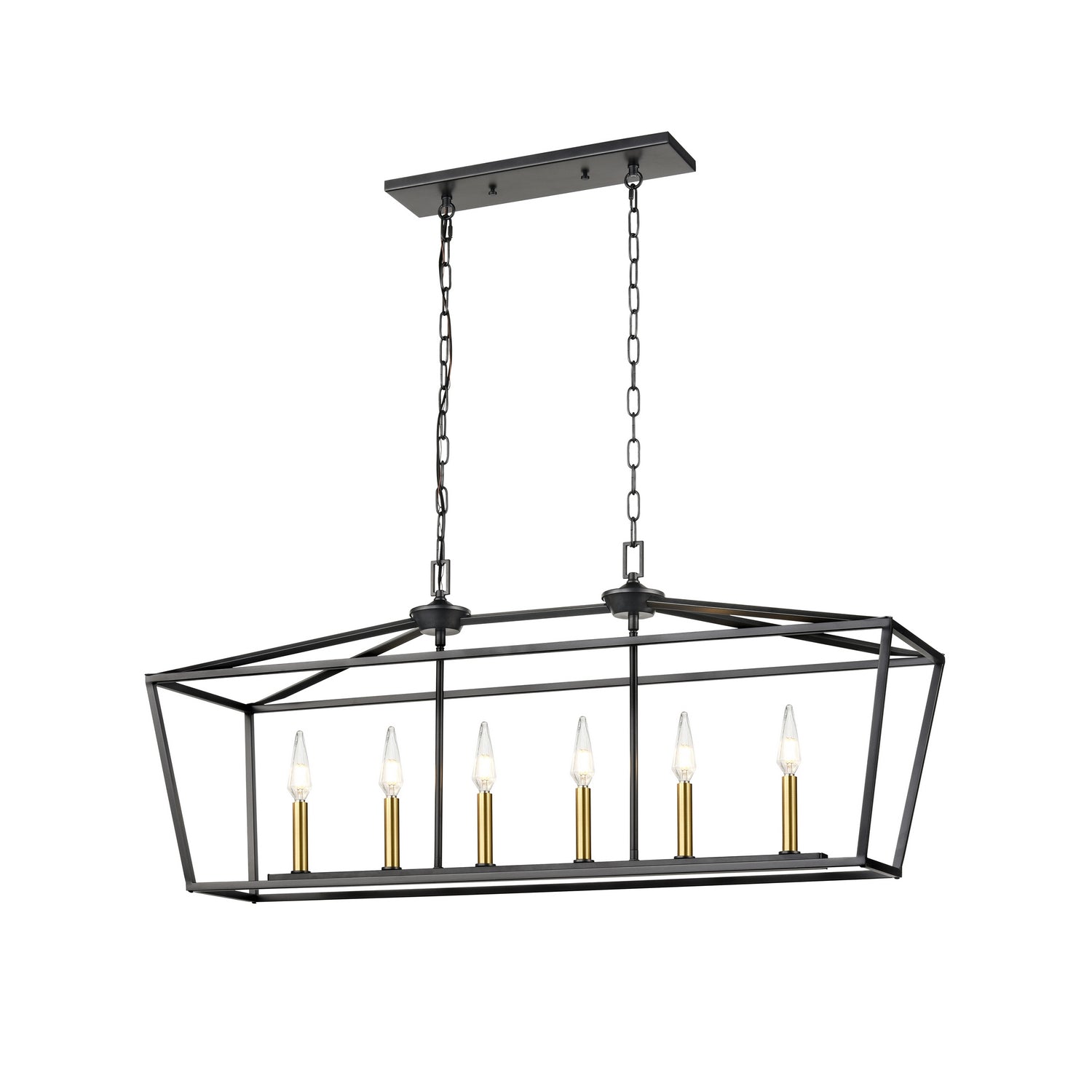 DVI Lighting - DVP30102MF+GR - Six Light Linear Pendant - Lundy'S Lane - Multiple Finishes And Graphite