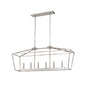 DVI Lighting - DVP30102MF+SN - Six Light Linear Pendant - Lundy'S Lane - Multiple Finishes And Satin Nickel