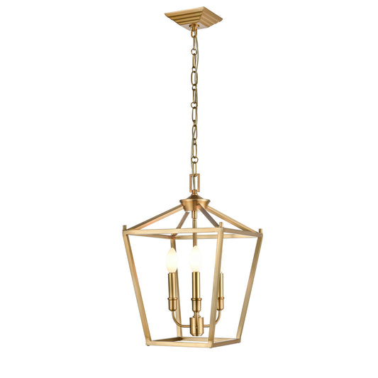 DVI Lighting - DVP30147MF+BR - Three Light Pendant - Lundy'S Lane - Multiple Finishes And Brass