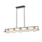 DVI Lighting - DVP40402BR+GR-RPG - Five Light Linear Pendant - Tropea - Brass And Graphite With Ripple Glass