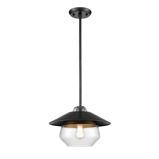 DVI Lighting - DVP42310MF+GR-CL - One Light Pendant - Chevalier - Multiple Finishes And Graphite With Clear Glass