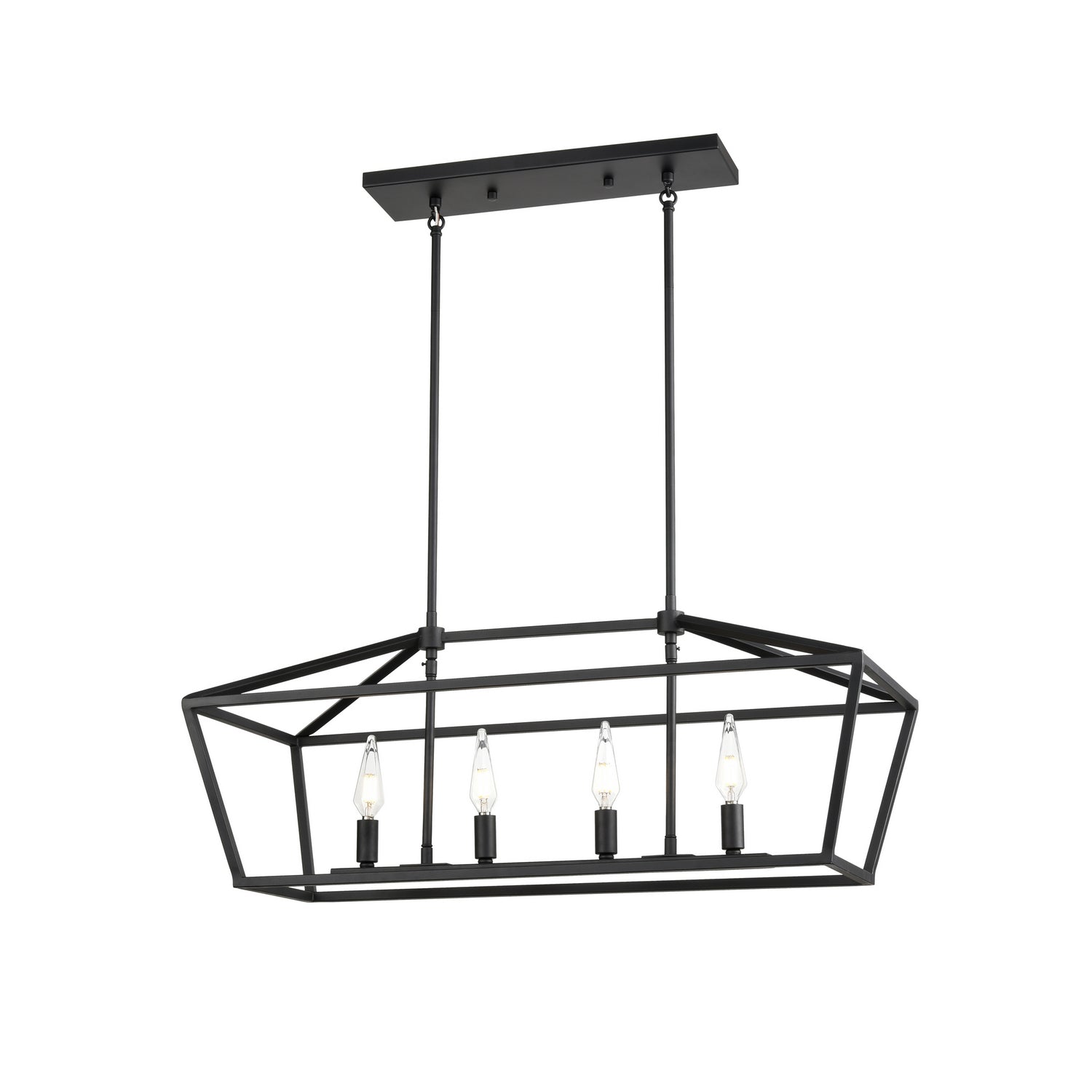 DVI Lighting - DVP43802GR - Four Light Linear Pendant - Cabot Trail - Graphite