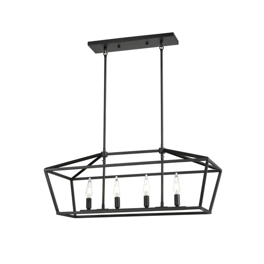 DVI Lighting - DVP43802GR - Four Light Linear Pendant - Cabot Trail - Graphite