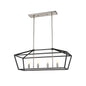DVI Lighting - DVP43802SN+GR - Four Light Linear Pendant - Cabot Trail - Satin Nickel And Graphite