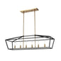 DVI Lighting - DVP43804BR+GR - Six Light Linear Pendant - Cabot Trail - Brass And Graphite