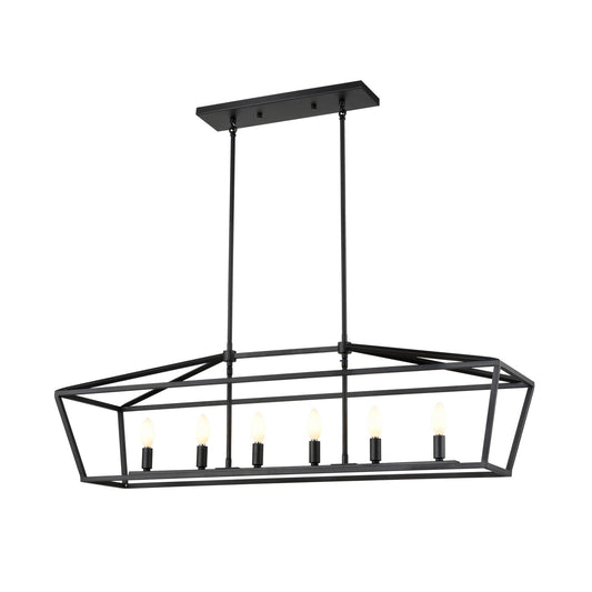 DVI Lighting - DVP43804GR - Six Light Linear Pendant - Cabot Trail - Graphite