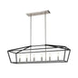 DVI Lighting - DVP43804SN+GR - Six Light Linear Pendant - Cabot Trail - Satin Nickel And Graphite