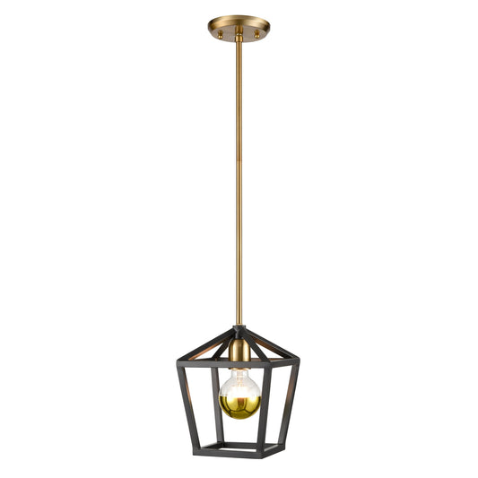 DVI Lighting - DVP43821BR+GR - One Light Mini-Pendant - Cabot Trail - Brass And Graphite