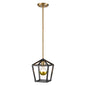 DVI Lighting - DVP43821BR+GR - One Light Mini-Pendant - Cabot Trail - Brass And Graphite