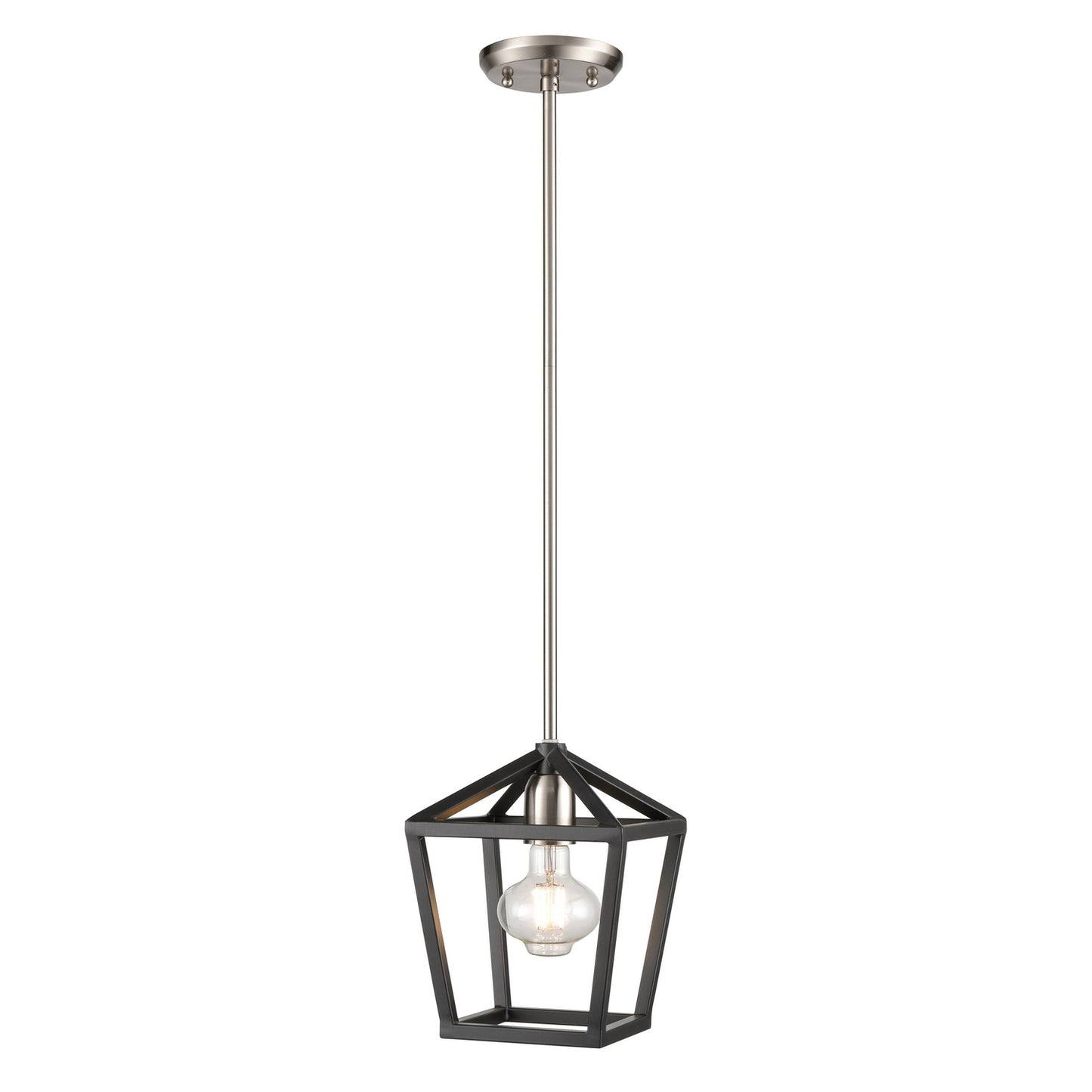 DVI Lighting - DVP43821SN+GR - One Light Mini-Pendant - Cabot Trail - Satin And Graphite