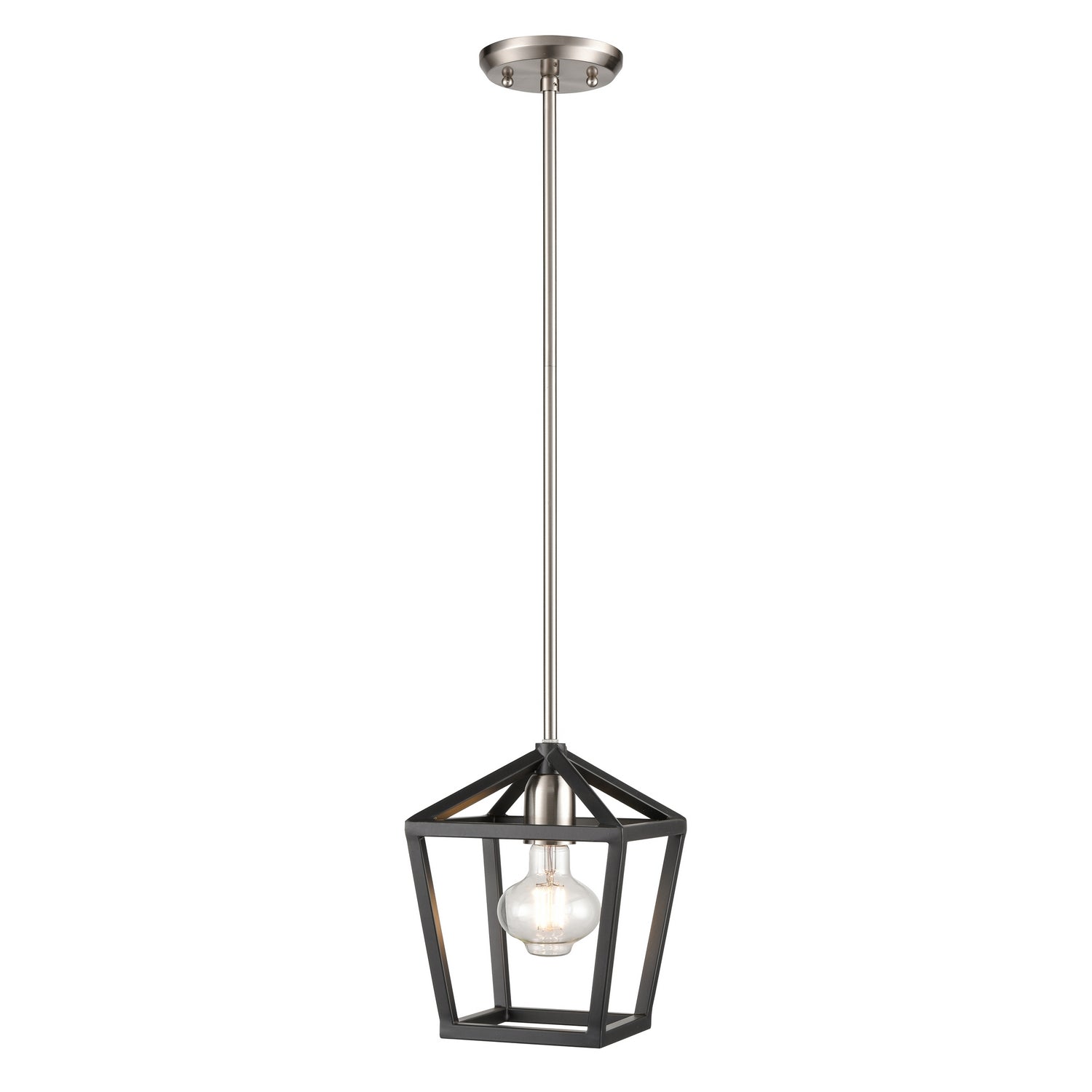 DVI Lighting - DVP43821SN+GR - One Light Mini-Pendant - Cabot Trail - Satin And Graphite