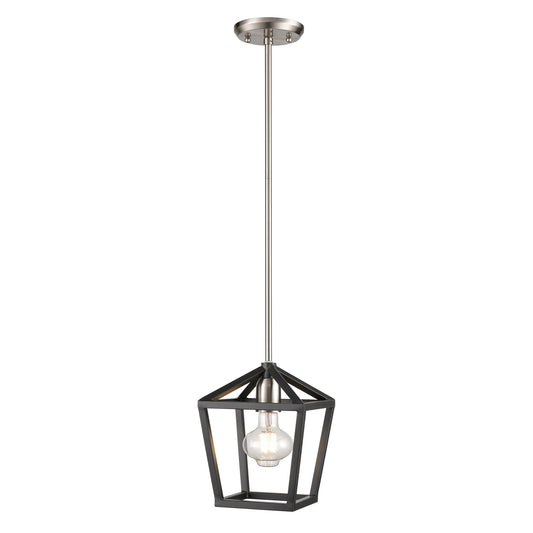 DVI Lighting - DVP43821SN+GR - One Light Mini-Pendant - Cabot Trail - Satin And Graphite