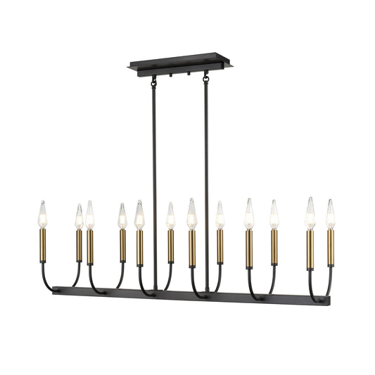 DVI Lighting - DVP44002MF+GR - 12 Light Linear Pendant - Olivia - Multiple Finishes And Graphite