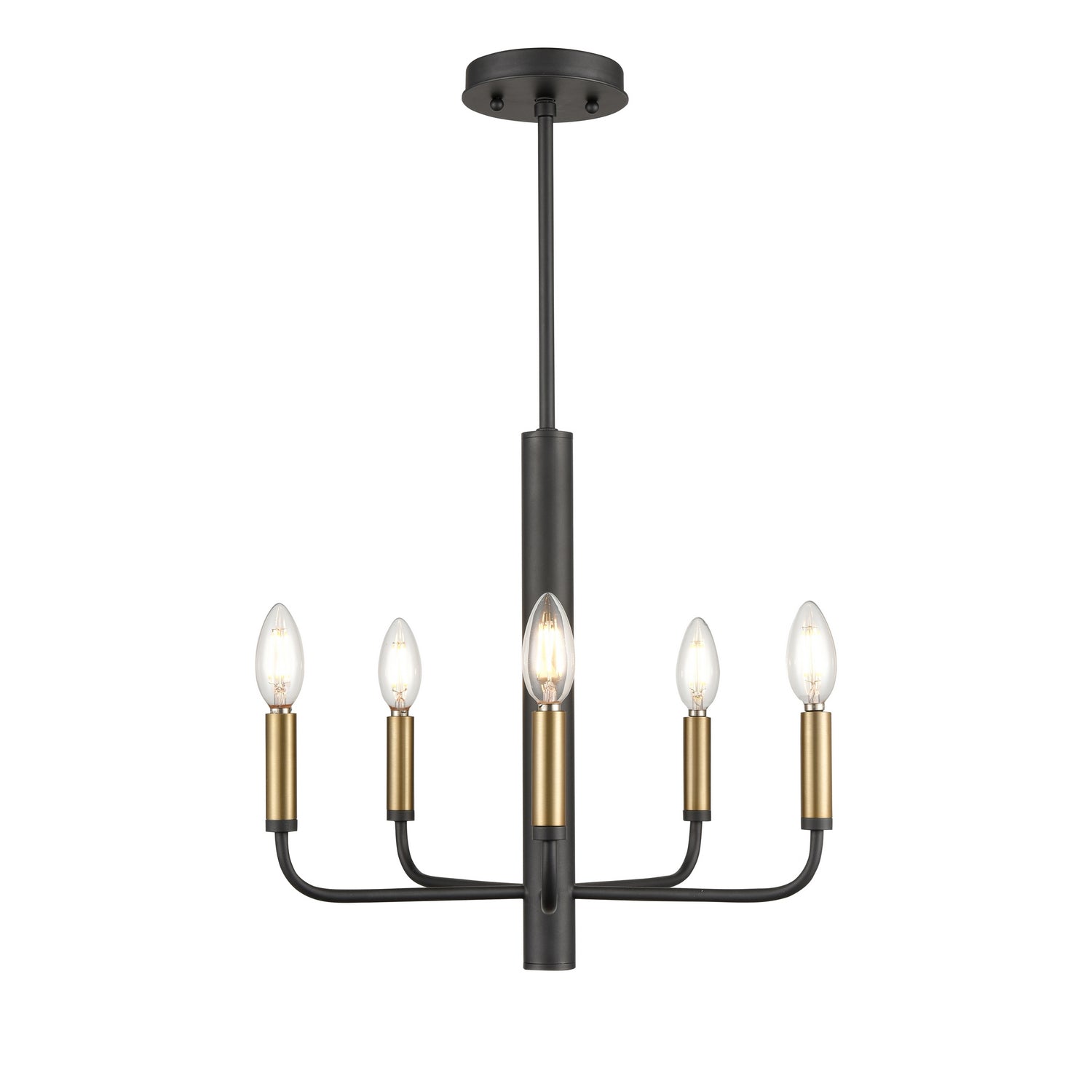 DVI Lighting - DVP44025MF+GR - Five Light Chandelier - Olivia - Multiple Finishes Ad Painted Satin Brass