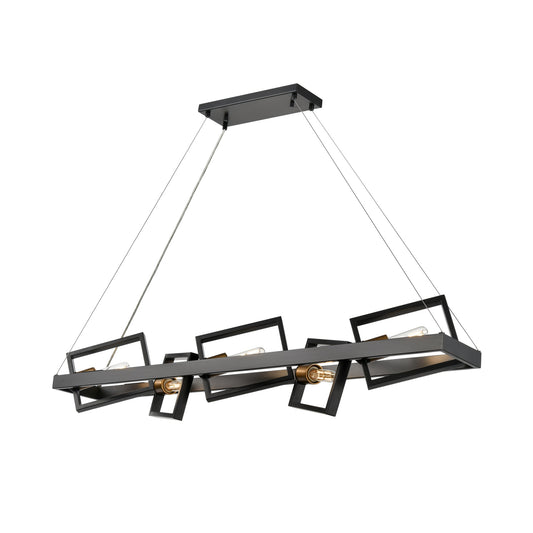 DVI Lighting - DVP45202MF+GR - Five Light Linear Pendant - Northwest Passage - Multiple Finishes And Graphite