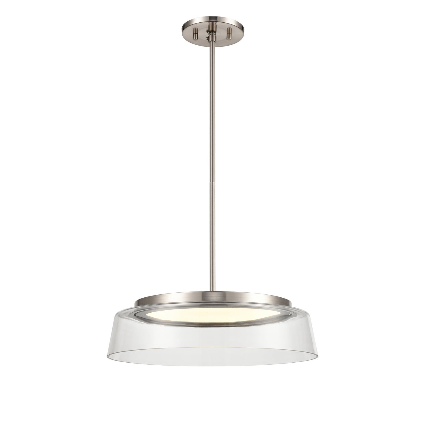 DVI Lighting - DVP46708SN-CL - LED Dual Mount - Triptych - Satin Nickel With Clear Glass