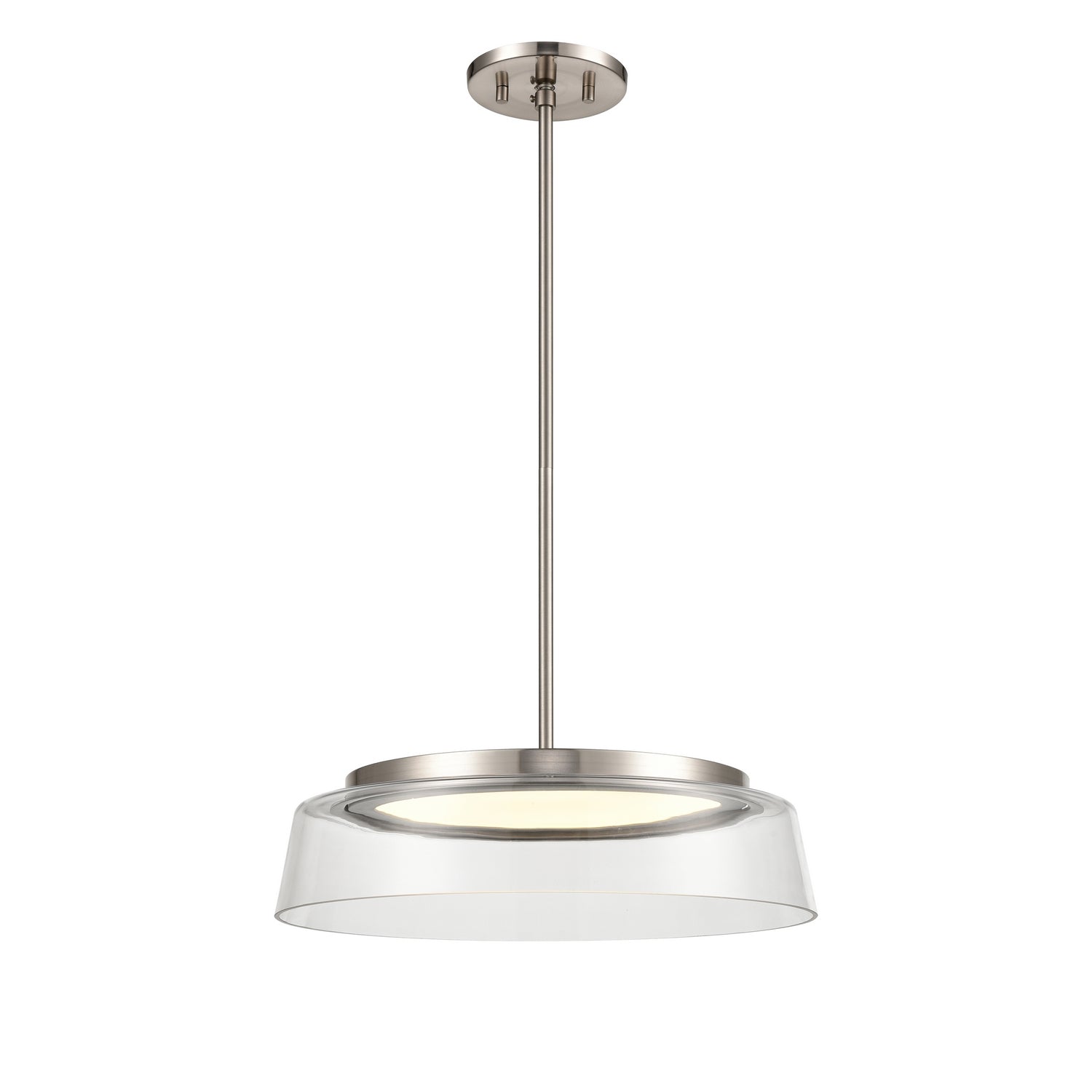 DVI Lighting - DVP46708SN-CL - LED Dual Mount - Triptych - Satin Nickel With Clear Glass
