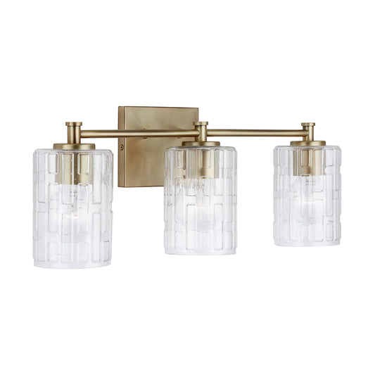 Capital Lighting - 138331AD-491 - Three Light Vanity - Emerson - Aged Brass