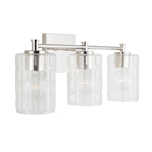 Capital Lighting - 138331PN-491 - Three Light Vanity - Emerson - Polished Nickel