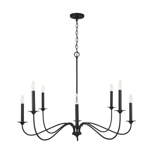 Capital Lighting - 437281BI - Eight Light Chandelier - Vincent - Black Iron