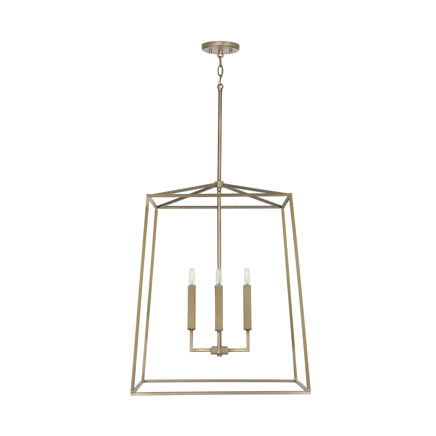 Capital Lighting - 537643AD - Four Light Foyer Pendant - Thea - Aged Brass