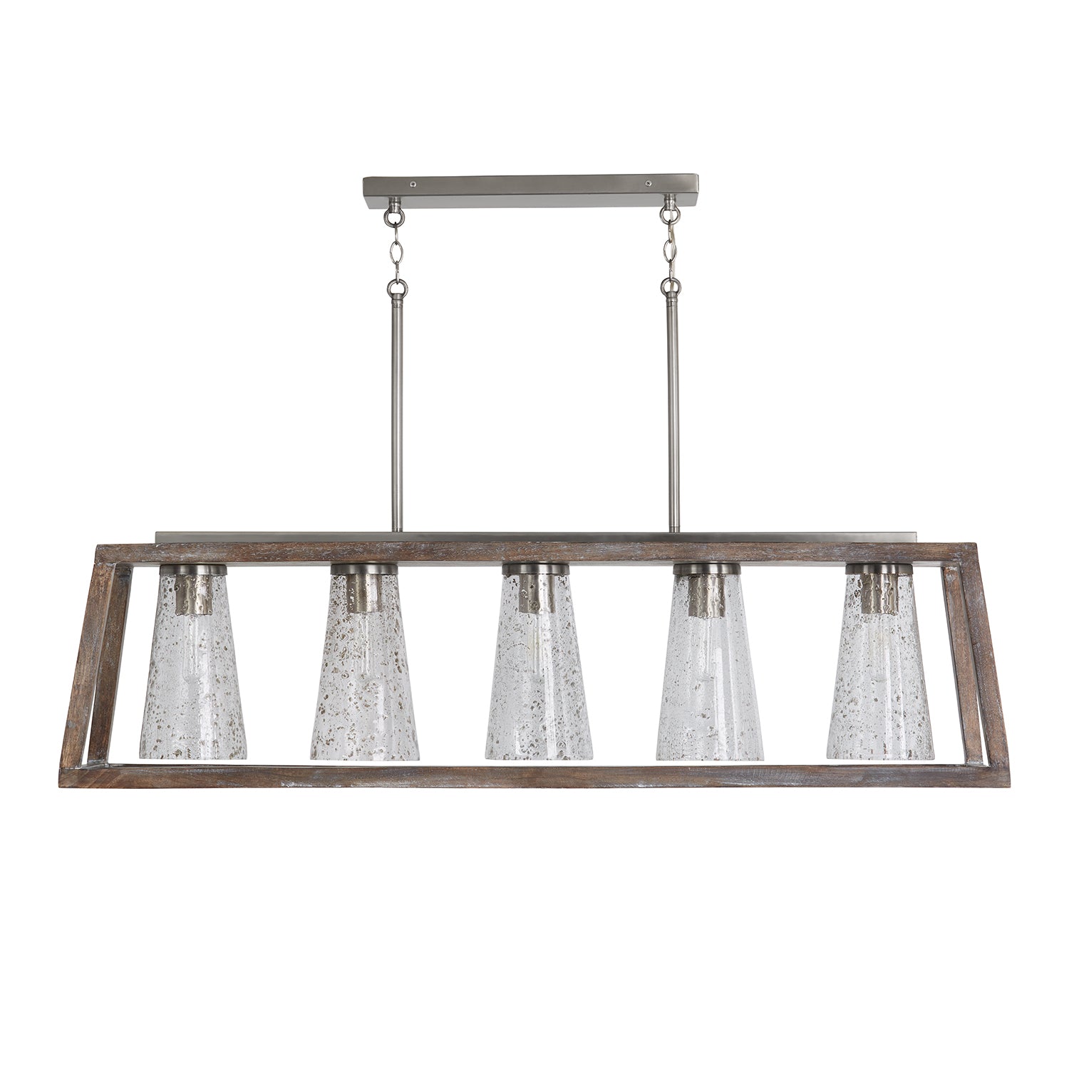 Capital Lighting - 840551HN-504 - Five Light Island Pendant - Connor - Barnhouse and Matte Nickel