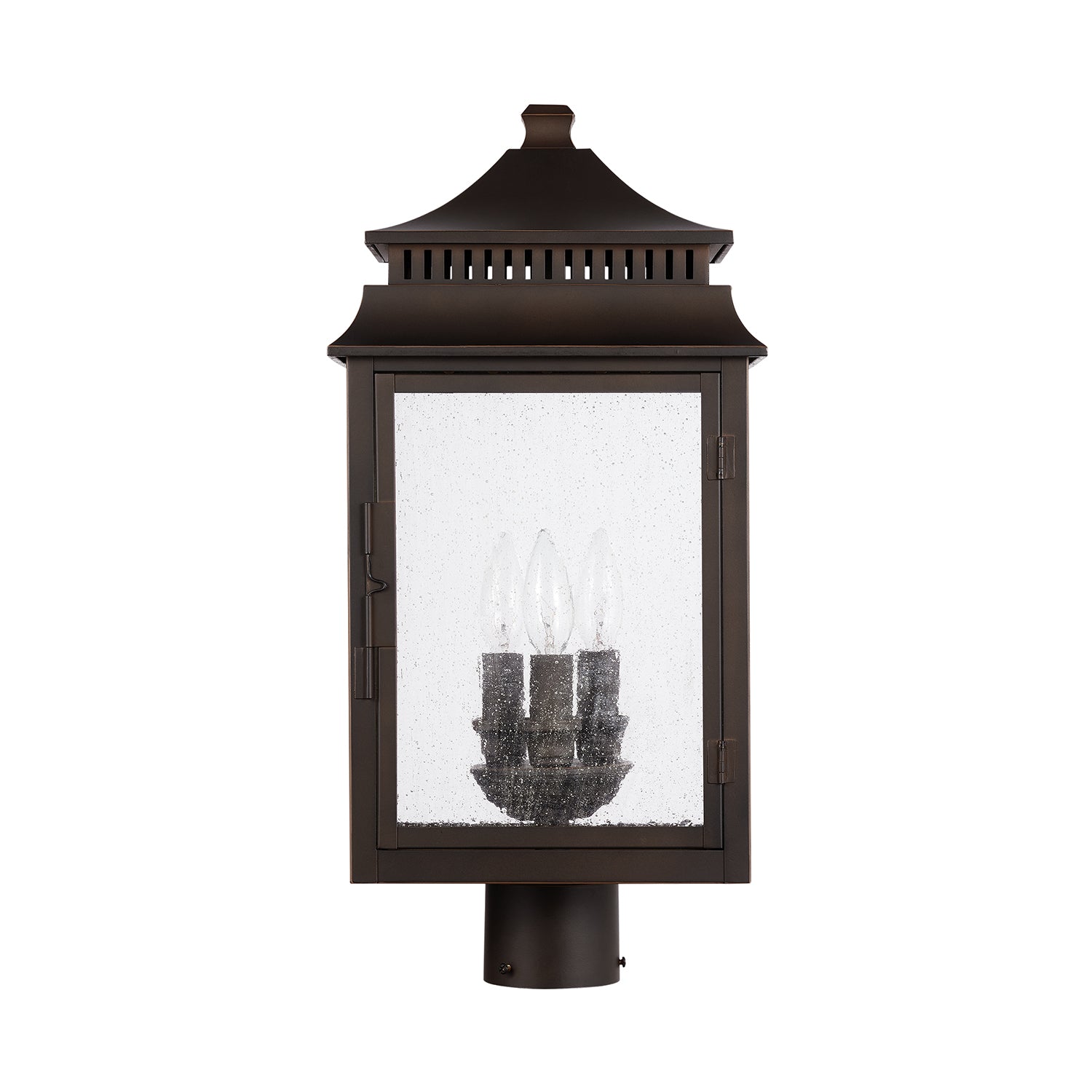 Capital Lighting - 936932OZ - Three Light Outdoor Post Lantern - Sutter Creek - Oiled Bronze