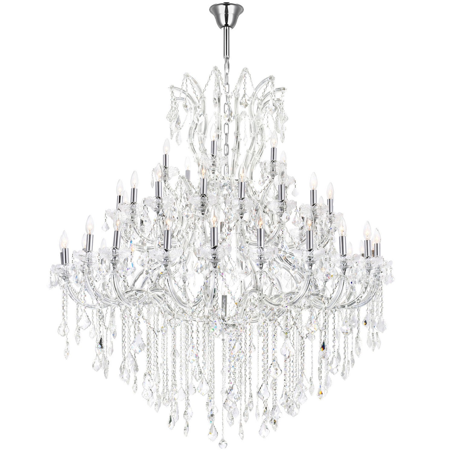 CWI Lighting - 8318P60C-49 (Clear)-A - 49 Light Chandelier - Maria Theresa - Chrome