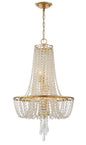 Crystorama - ARC-1907-GA-CL-MWP - Four Light Chandelier - Arcadia - Antique Gold