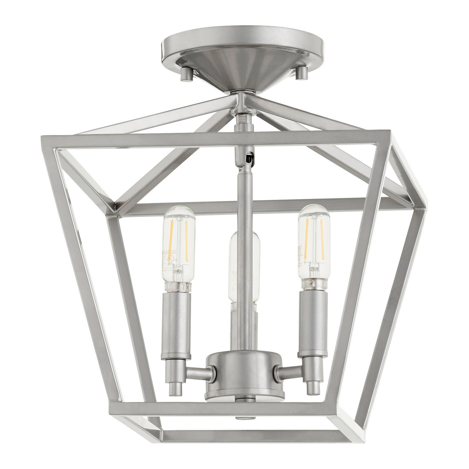 Quorum - 304-10-64 - Three Light Ceiling Mount - Gabriel - Classic Nickel