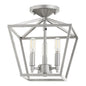 Quorum - 304-10-64 - Three Light Ceiling Mount - Gabriel - Classic Nickel