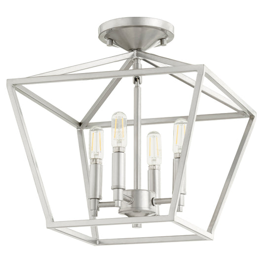 Quorum - 304-13-64 - Four Light Ceiling Mount - Gabriel - Classic Nickel