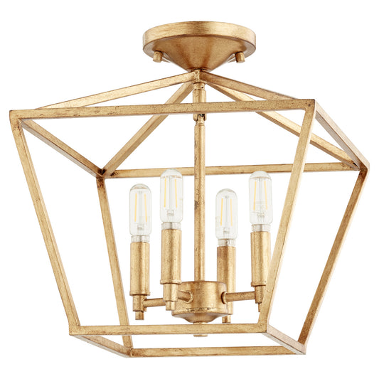 Quorum - 304-13-74 - Four Light Dual Mount - Gabriel - Gold Leaf