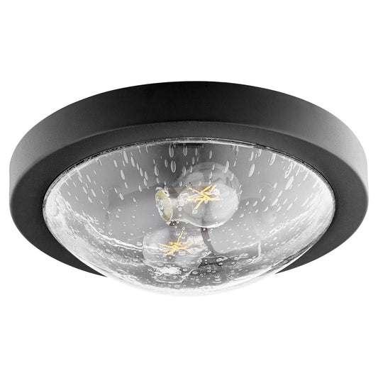Quorum - 3502-13-69 - Two Light Ceiling Mount - 3502 Contempo Ceiling Mounts - Textured Black w/ Clear/Seeded