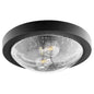 Quorum - 3502-13-69 - Two Light Ceiling Mount - 3502 Contempo Ceiling Mounts - Textured Black w/ Clear/Seeded