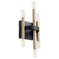 Quorum - 50-6-6980 - Six Light Wall Mount - Luxe - Textured Black w/ Aged Brass